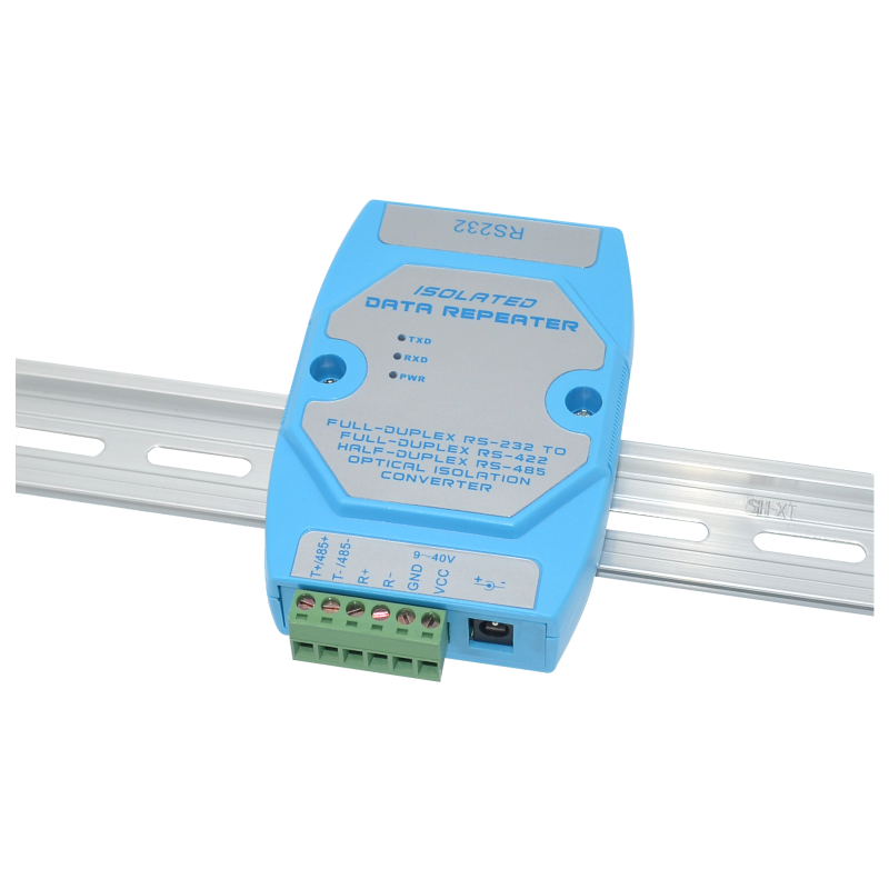 工業用光電分離コンバーター、双方向変換、アクティブライトニング保護、rs232からrs485 rs422 DINレール
