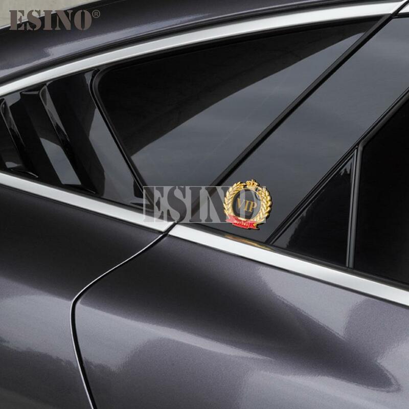 Car Styling Golden Wheatear VIP Logo Metal Zinc Alloy with Crystal Epoxy 3D Adhesive Emblem Badge Sticker Decal Auto Accessory
