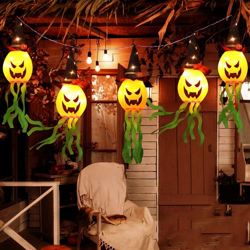 Nowe światła Halloween, 5 łańcuchy świetlne dekoracje na Halloween LED, do dekoracji Halloween na zewnątrz