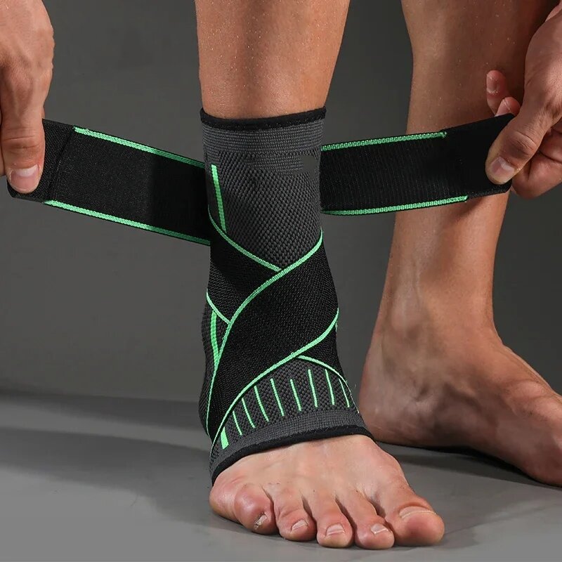 1ชิ้นสายรัดป้องกันข้อเท้าอุปกรณ์พยุงข้อเท้าสายรัดเท้าเข็มขัดยืดฟิตเนสกีฬายิมอุปกรณ์แบดมินตัน