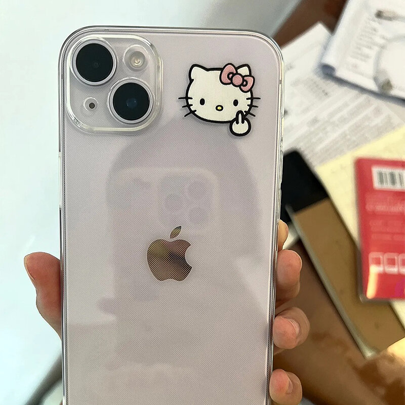 Hello Kitty Sanrio iPhone15 Mobile Phone Case Kawaii Pochacco Cute 14 13 Plus Pro Max Cartoon Protective Shell Toys Girls Gifts