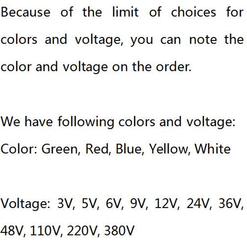Лампа светодиодная, водонепроницаемая, 12 мм, 3 в, 6 в, 9 В, 12 В, 24 В, 110 В, 220 В, красный, желтый, зеленый, белый, синий