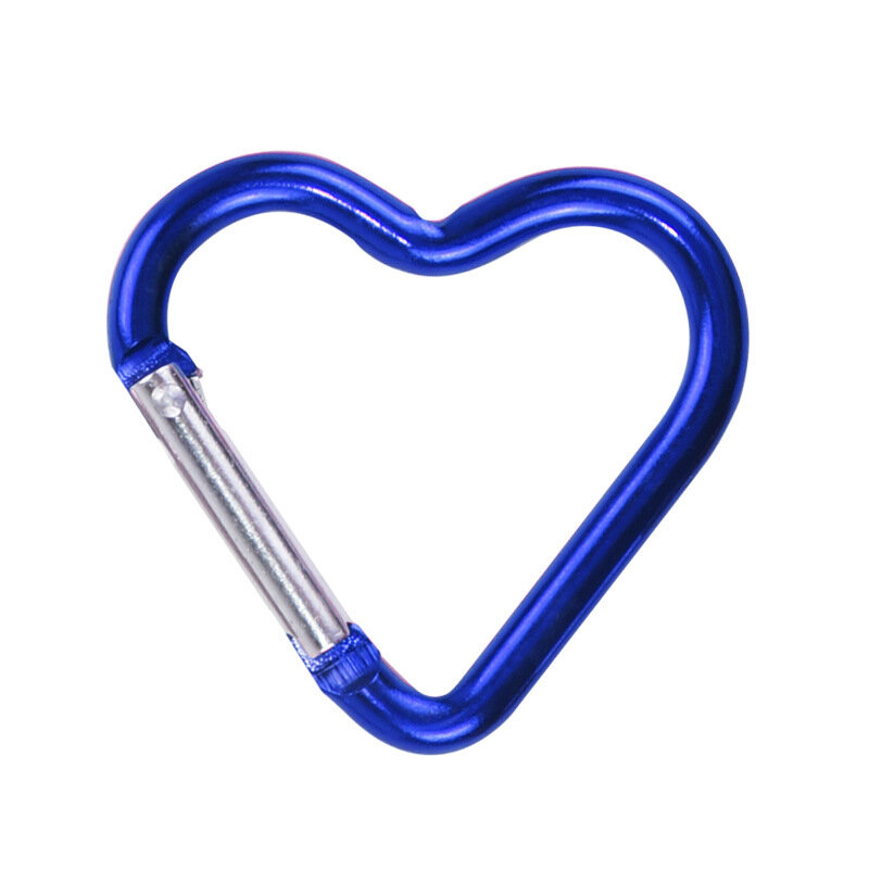 1 قطعة على شكل قلب الألومنيوم حلقة تسلق مفتاح سلسلة كليب في الهواء الطلق كيرينغ هوك زجاجة ماء معلقة مشبك مجموعة السفر الملحقات