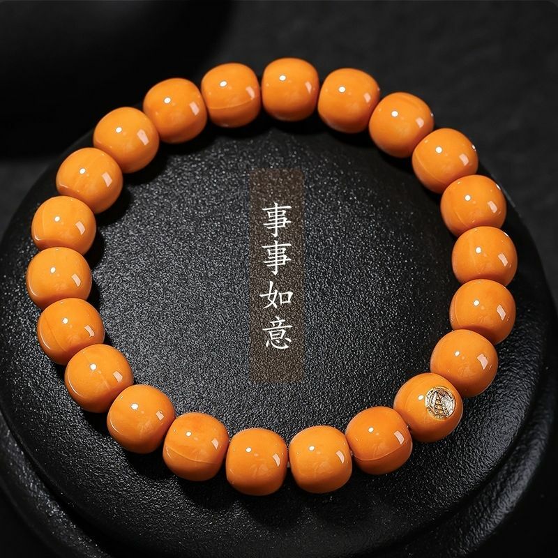 Natural Old Seed Monkey Head Hand String Old Barrel noce Round Single Circle uomini e donne Buddha Beads rosario bracciale regali