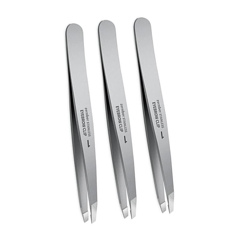 Eyebrow Tweezer Stainless Steel Slanted Eye Brow Clips Hair Removal Makeup Tools Eyelashes Extension Double Eyelid Application