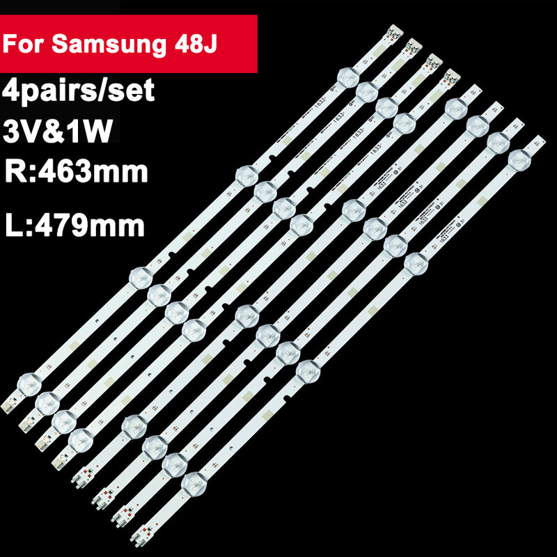 4 Cái/bộ 3V 1W Tivi LED Đèn Nền Dải Cho Samsung 48J V5DN-480SMA-R4 R:465Mm L:465Mm Dây Đèn Led Ánh Sáng Truyền Hình Phần 48J5200