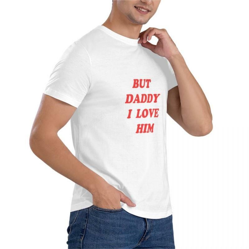 남성용 클래식 티셔츠, 그래픽 티셔츠, 재미있는 코튼 티셔츠, 아빠 사랑해