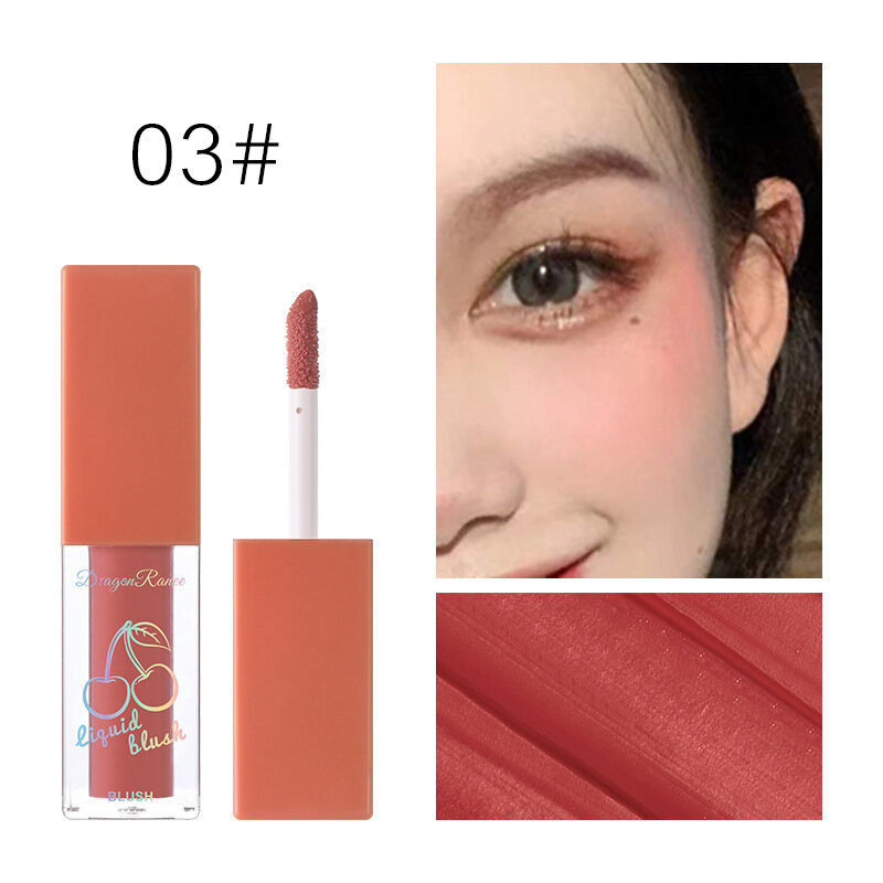 Suave Veludo Fosco Rosto Blush Líquido de Blush Rouge Fácil de Rosto Cor de Rosa À Prova D' Água Beleza Maquiagem Coreano para As Mulheres