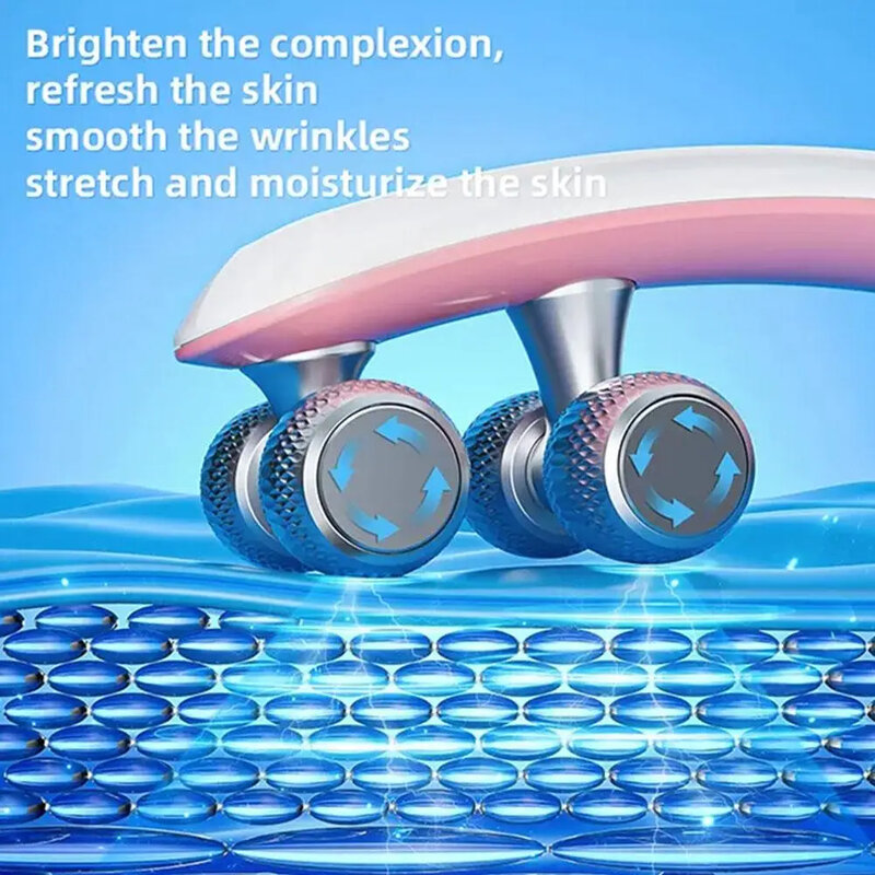 Ems Face Massager Roller Y Shape Face Lifting Device V Face Double Chin Remover Face Care Skin Care Home Use Beauty Tool