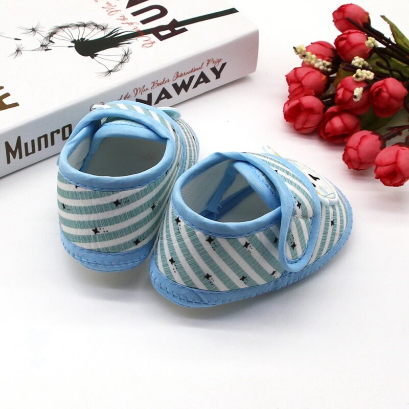 Newborn Baby Girl Soft Sole Crib Toddler Shoes Canvas Sneaker Toddler Shoes Infant Soft Soled Anti-Slip Casual Shoes