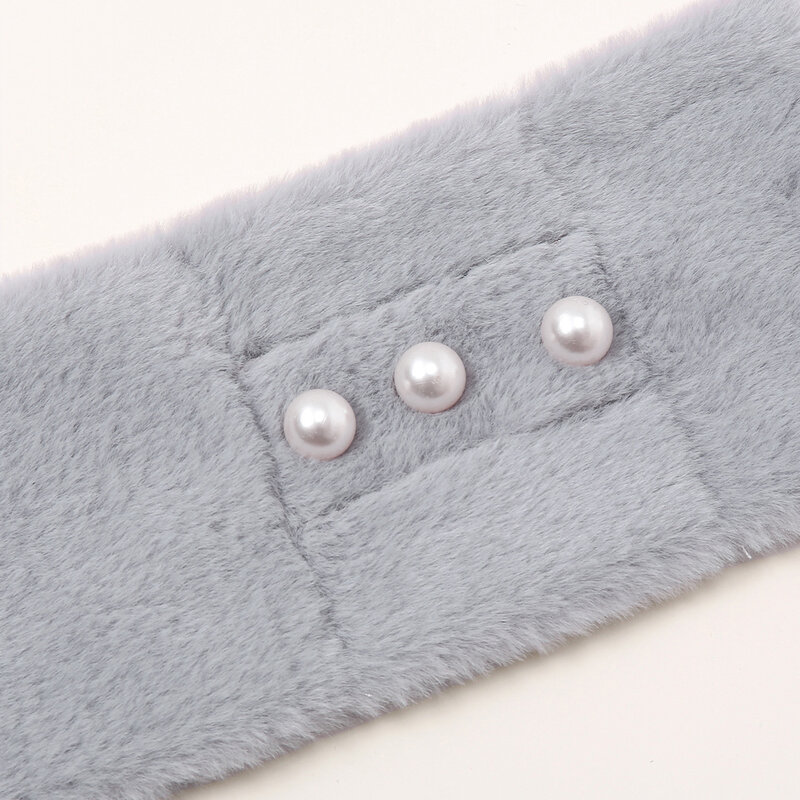 Nuova sciarpa di cachemire di perle semplici sciarpa di Pashmina di Bowknot piccola per le donne sciarpe antivento in pile sciarpa invernale di vendita calda