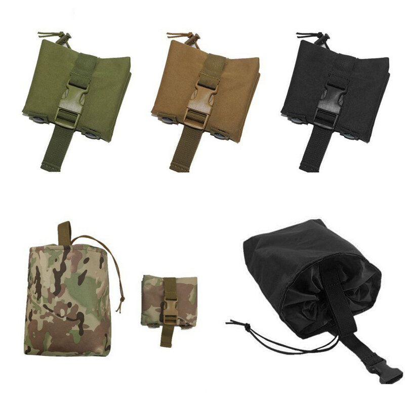 포켓 군사 접이식 허리 팩 전술 접이식 유틸리티 복구 EDC 가방, 탄창 덤프 드롭 파우치, 1 개