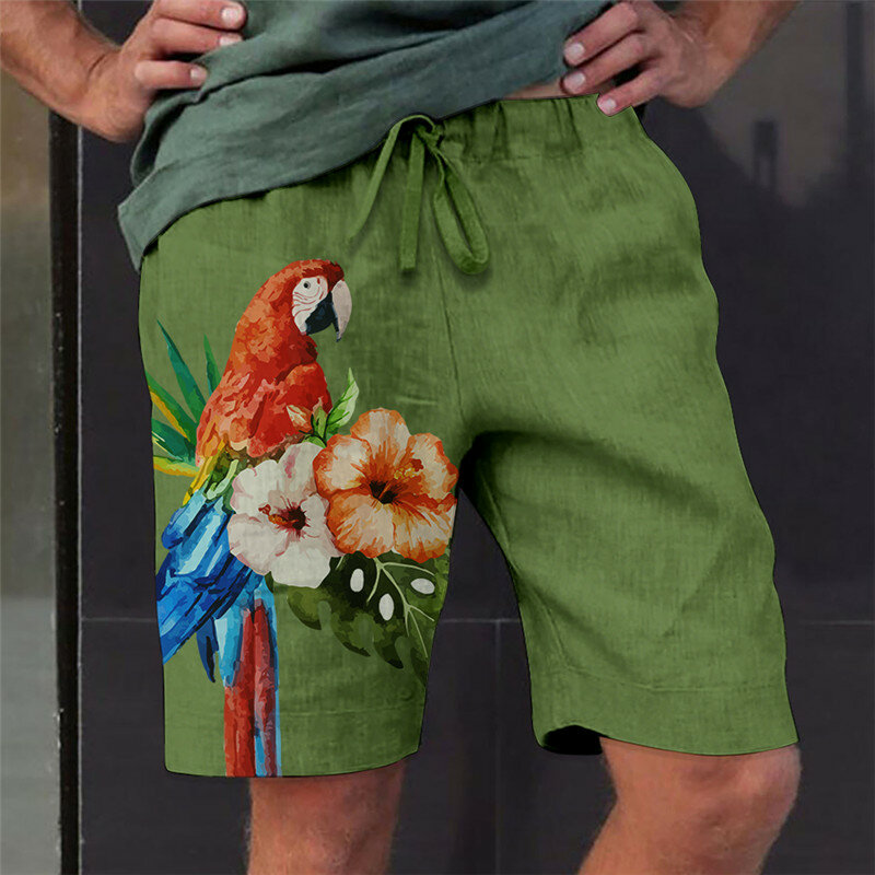 Мужские пляжные шорты, плавки с эластичным поясом, с 3D-принтом животных
