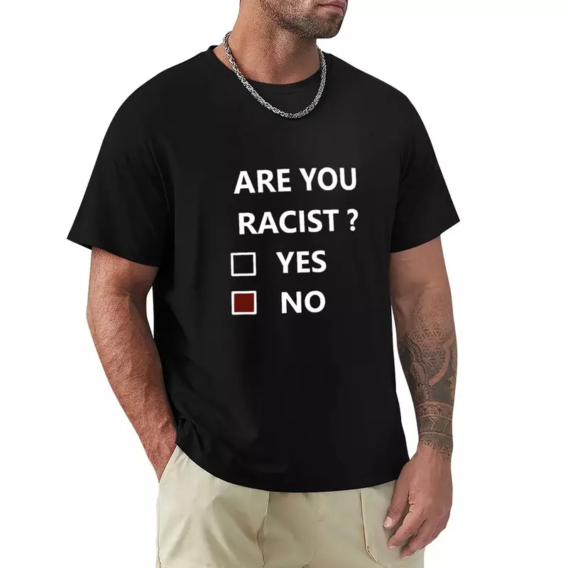 Camiseta "ARE YOU" de talla grande para hombre, blusa de sudor, ropa