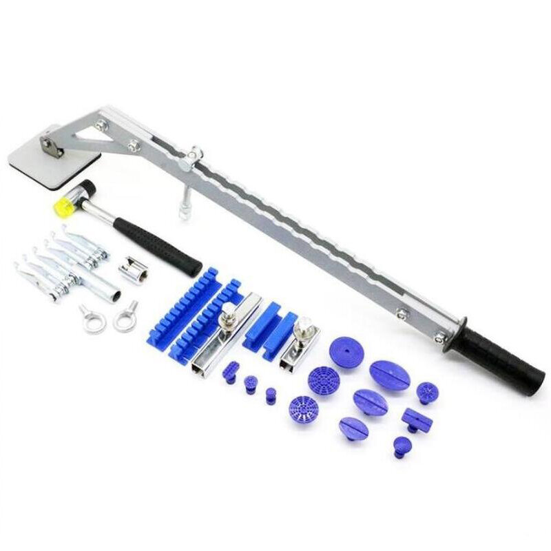 Dent pull rod portable multi-hook puller set single leg leveling rod car repair point pull rod puller 6 finger lifter