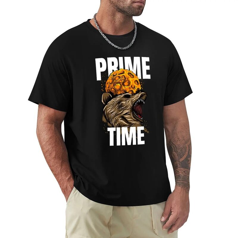 Prime time-Camiseta de manga corta para hombre, ropa vintage, Tallas grandes