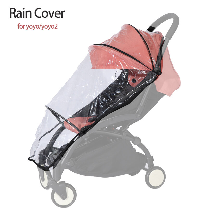 เสื้อกันฝนสำหรับที่บังฝนรถเข็นเด็กวัสดุ EVA เพื่อความปลอดภัยของโยโย่/โยยาอุปกรณ์ป้องกัน1:1ลมกันน้ำดีไซน์แบบเต็ม