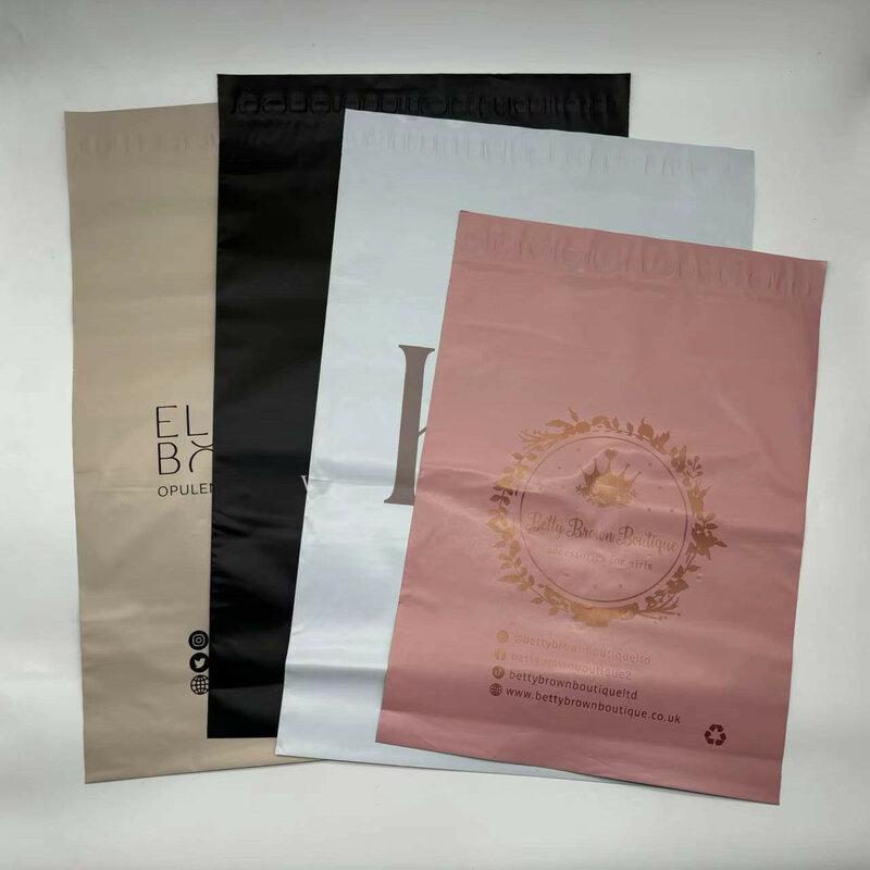 Benutzer definierte Logo gedruckt kompost ierbare biologisch abbaubare Kleidung Verpackung Umschläge Porto Postversand Taschen Poly Versand Mailer matt