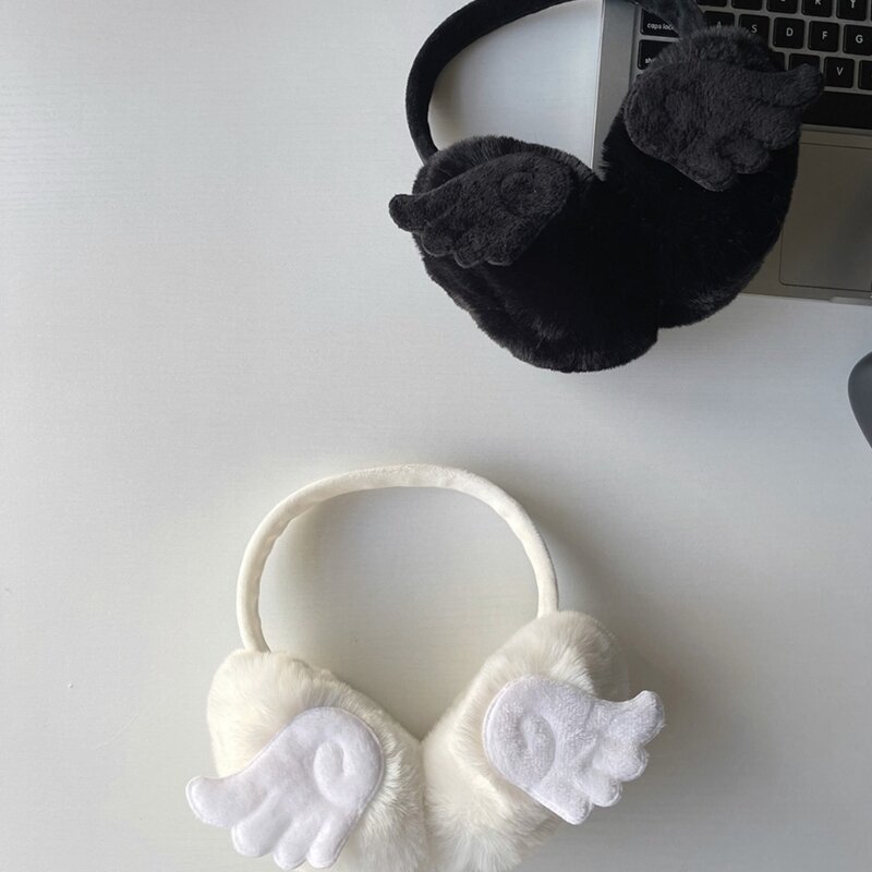 Fashionable Devil Plush Ear Muffs for Halloween Party Keep Warm Outdoor XXFD