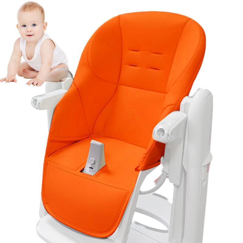 Coussin de siège de chaise haute en cuir PU et éponge pour enfants, housse de protection confortable, coussin doux