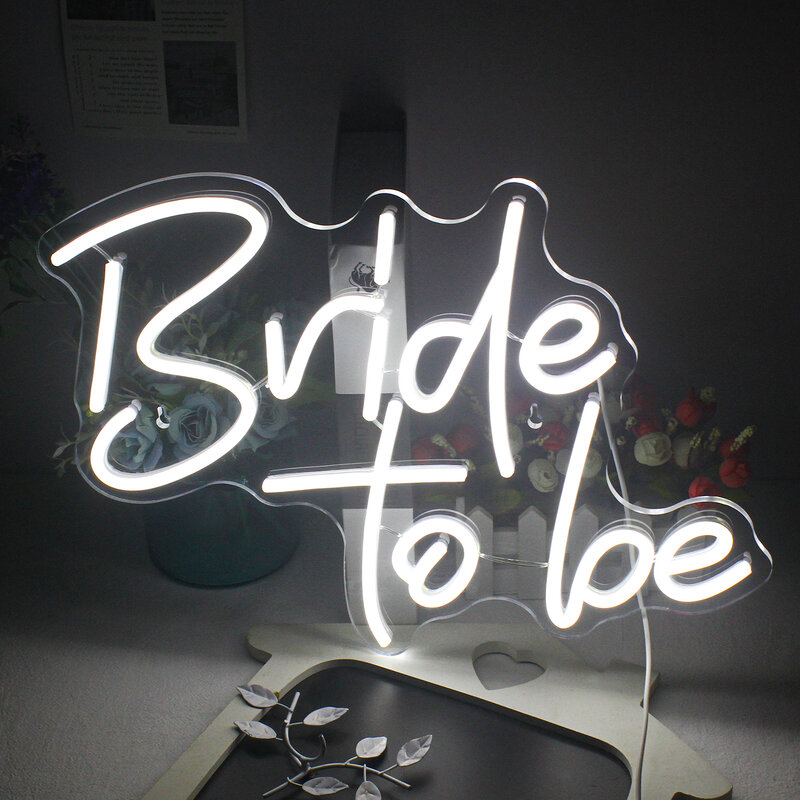Bride To Be Neon LED Sign Wall Lamp For Wedding Party Oh Baby Home Warm Item Romantic Marriage Room Decor Usb Decorative Lights