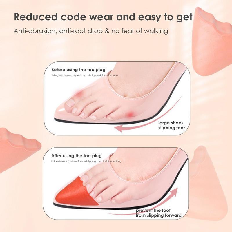 แผ่นโฟมรองเท้าหน้าสำหรับผู้หญิงแผ่นเสริมส้นรองเท้าสำหรับปรับขนาดรองเท้า Relief อาการปวดแผ่นรองหัวรอเท้า