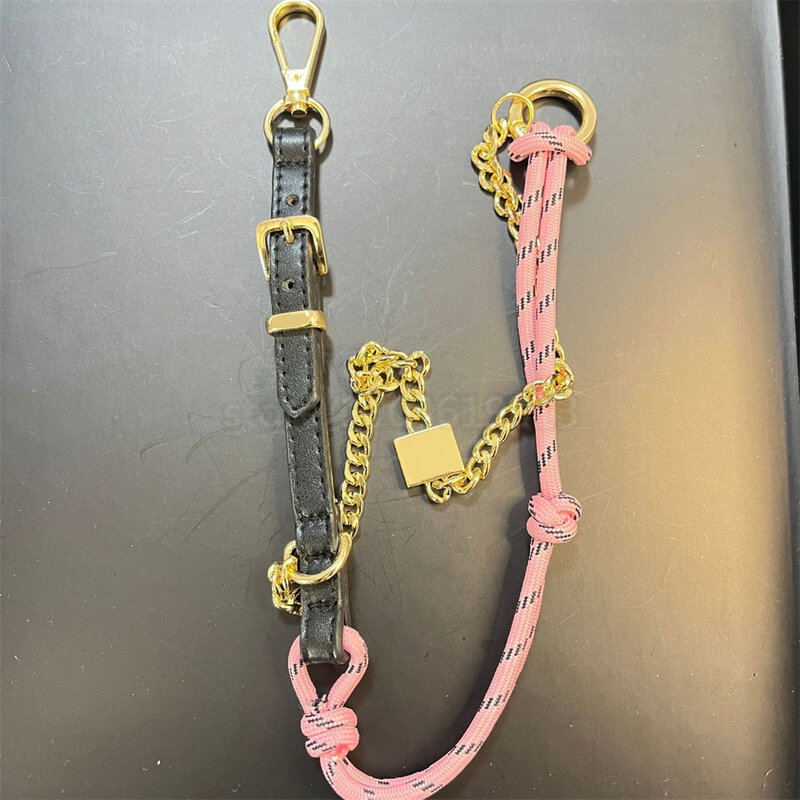 Gantungan kunci ikat simpul lucu aksesori Lanyard untuk wanita & Pria desain Runway 2024 gantungan kunci baru ornamen modis warna