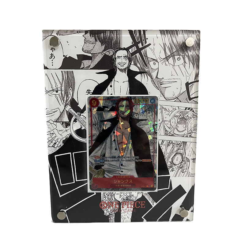 Diy Zelfgemaakte Eendelige Shanks Opcg Acryl Kaart Baksteen Anime Karakters Bronzing Collectie Flash Card Cartoon Speelgoed Kerstcadeau