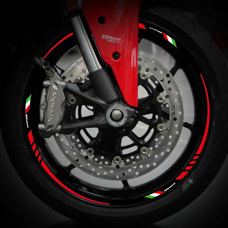 Pegatina reflectante para rueda de motocicleta, calcomanías en el interior del cubo, cinta de rayas de llanta para Ducati 821, 696, Monster1100, V4, 797, 748