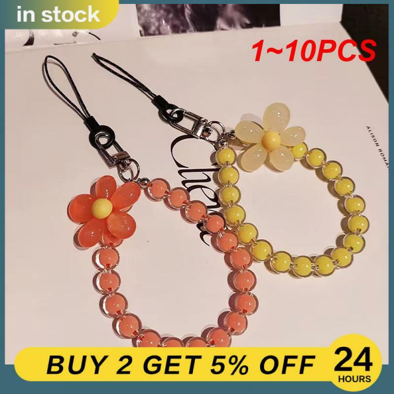 1~10PCS Resin Plastic Phone Case Lanyard Mobile Strap Lightweight For Phone Beaded Phone Chain Portable Phone Accessories