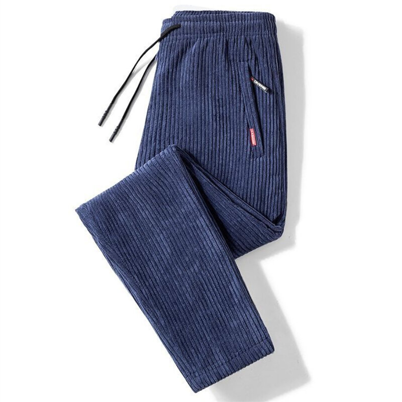 Pantalon de survêtement décontracté en velours côtelé pour homme, vêtement d'extérieur, droit, Long, grande taille, nouvelle collection, 2022
