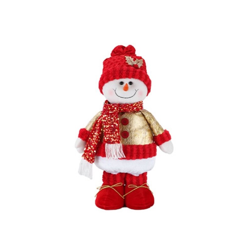 Kerst Kerstman Sneeuwpop Rendier Pluche Poppen Ornament Gelaagde Lade Decor voor Festival Party Keuken Eettafel Decor Dropship