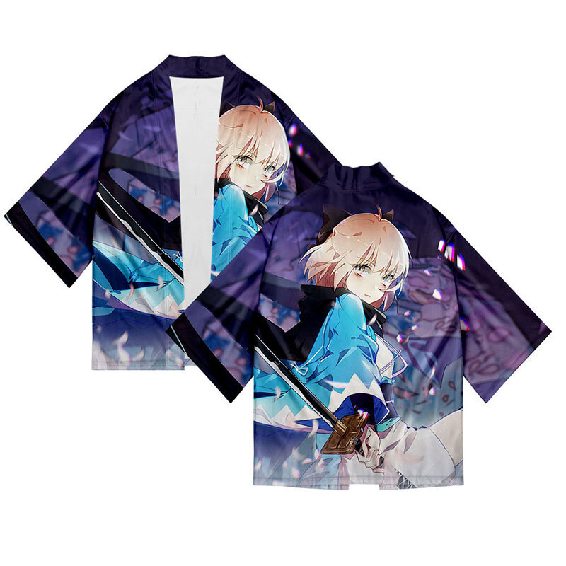 Anime Game FGO Absolute Demonic Front Babylonia 3d Kimono Shirt Men Women Seven Point Sleeve Tops Casual Cardigan Jacket Clothes