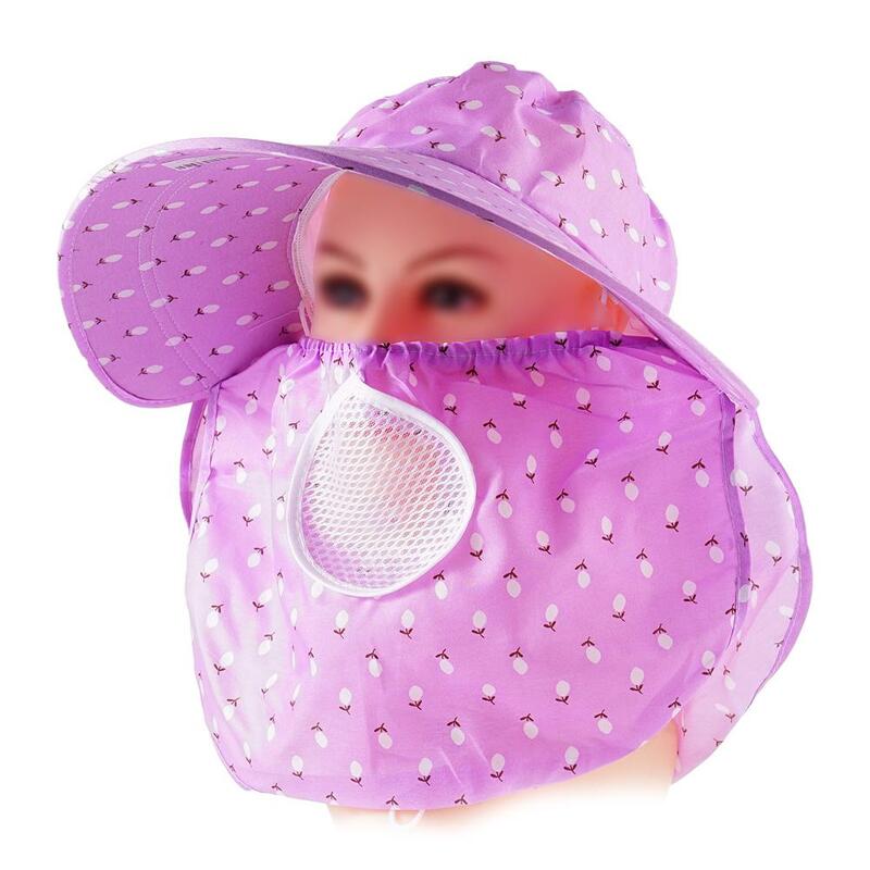 Summer Bucket Hat Outdoor Fishing Hiking Hats Men Women Neck Sun Mask Hunting Protection Anti Face Head UV Sun Windproof Ha X9M3