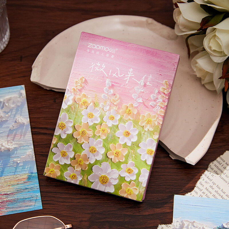 Lot de cartes postales Breeze Four Seasons, 30 pièces/ensemble, cartes de vœux, de messages, de peinture à l'huile de paysage, carte cadeau d'anniversaire