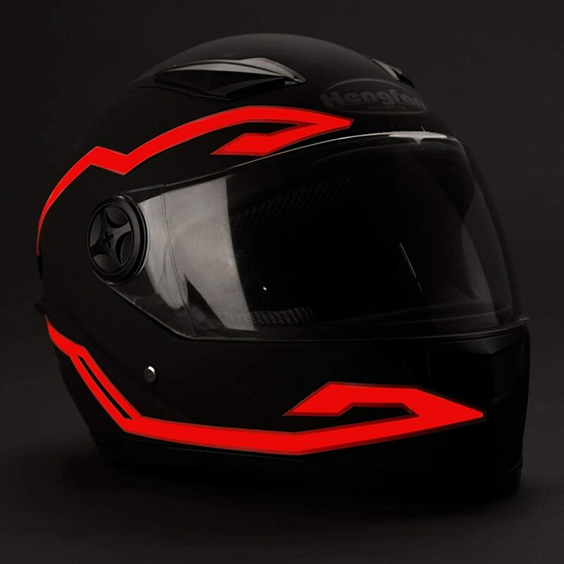 오토바이 헬멧 라이트 야간 라이딩 신호 헬멧, LED 헬멧 라이트 스트립 장식 액세서리 키트, 4 in 1 EL 라이트 3 모드