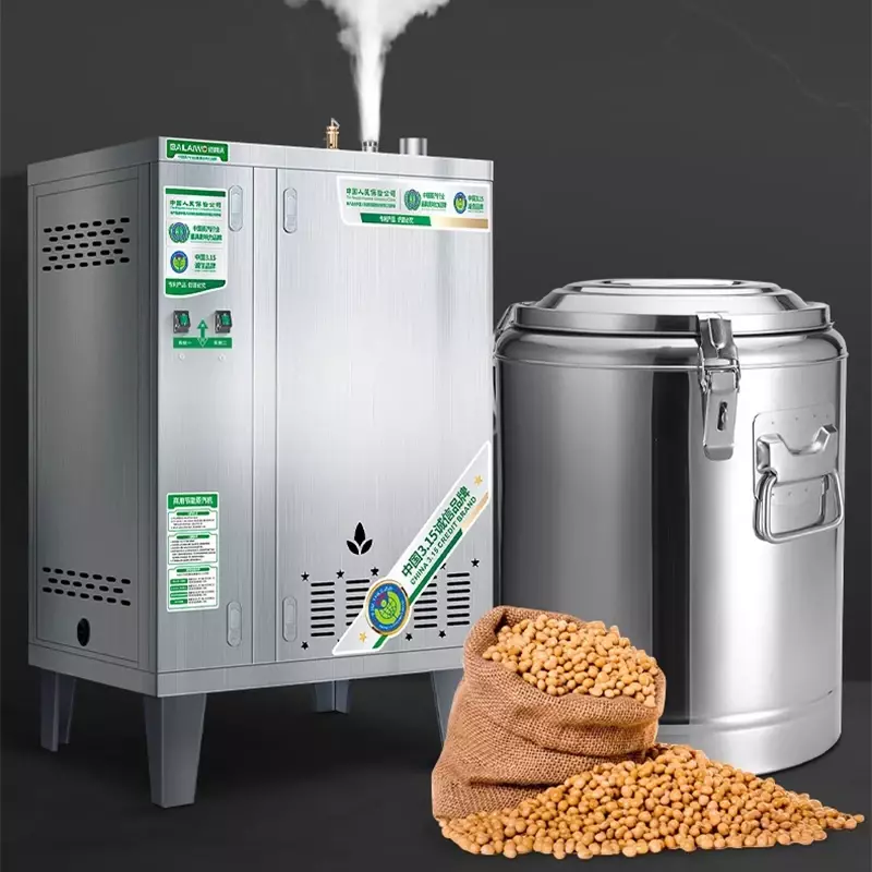 Generator uap 120W 60KG, mesin uap komersial untuk memasak susu kedelai komersial uap lemari uap