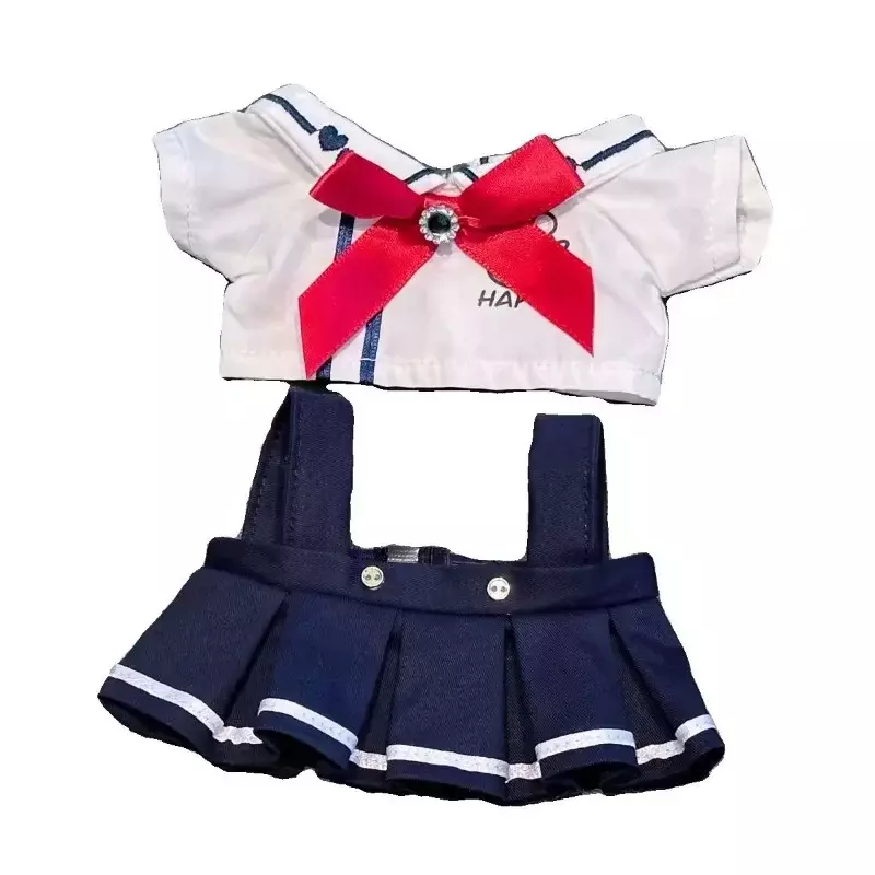 Ropa de bebé de 10cm y 20cm, bonito conjunto de uniforme escolar para hombres y mujeres, ropa de muñeca de algodón sin atributos