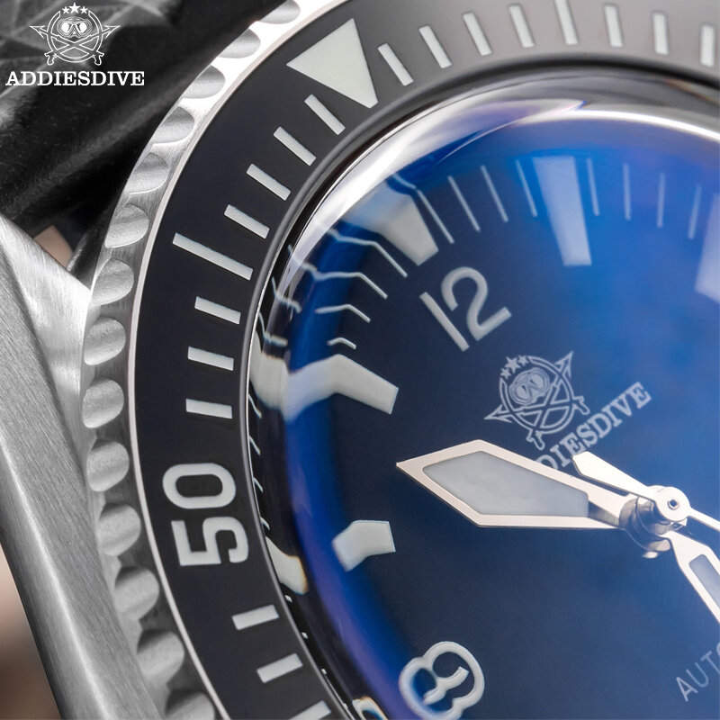 Addiesdive Saphirglas Luxus Herren uhr Bubble Mirror Glas nh35 automatische mechanische Uhren super leuchtende 40mm Armbanduhr