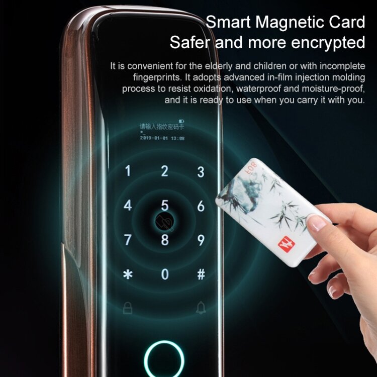 Fabrik preis Smart Wifi Anti-Diebstahl Finger abdruck Passwort Handy Fernbedienung elektronische Türschloss Magnet kartens chloss