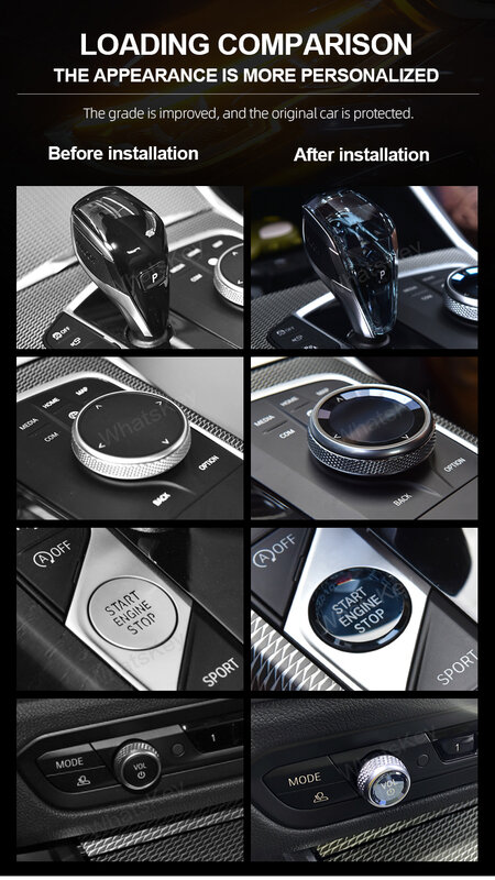 Perilla de cambio de marchas de cristal, Piezas de chasis de coche para BMW X5, G05, X5, E70, E71, X3, G20, G21, G28, F10, F30, F20, G01, G08, G02, G30, G29, G22