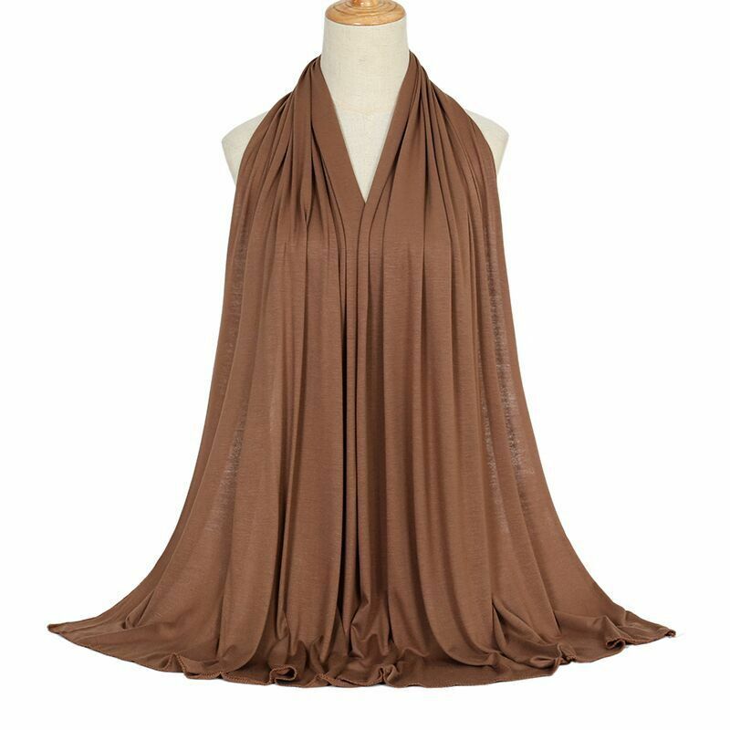Ramadan Modale Baumwolle Jersey Hijabs Für Frau Lange Moslemischer Schal Schal Plain Weiche Turban Krawatte Kopf Wraps Für Frauen Islamischen kleidung