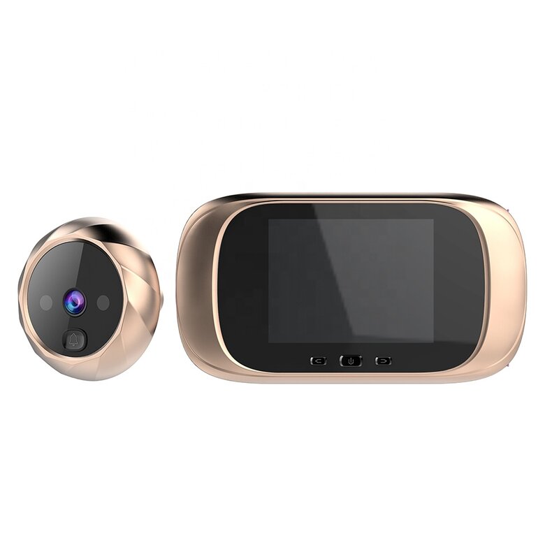 Sistem Bel Pintu Elektronik Visual 3 Inci Interkom Dalam Ruangan Monitor Mata Kucing Kamera HD Penglihatan Malam Lubang Intip Pintu Digital