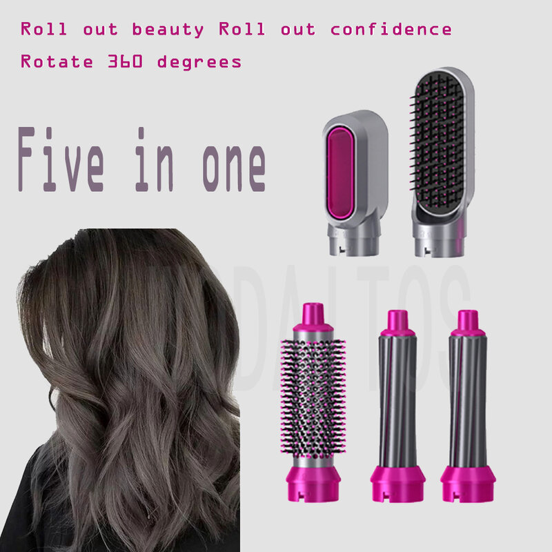 5 em 1 novo cabelo elétrico rotativa escova secador de cabelo secador de cabelo cabelo ondulação do ferro ferramentas estilo profissional escova de ar quente
