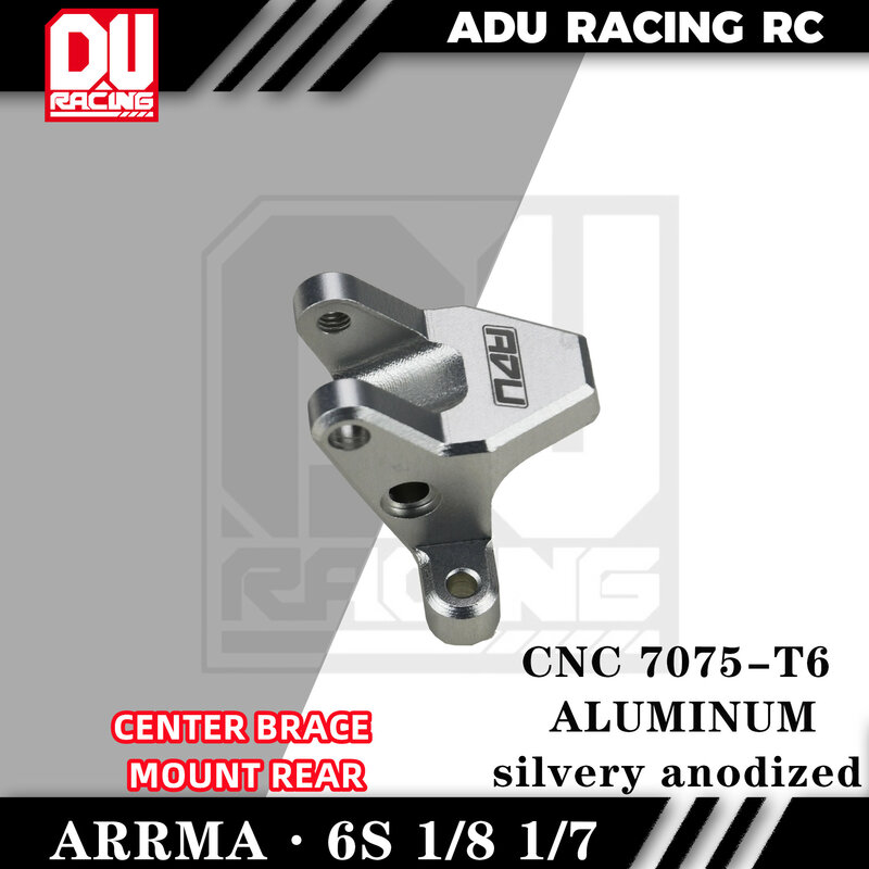 ADU Racing CENTER BRACE MOUNT REAR CNC 7075 T6 ALUMINUM FOR ARRMA 6S 1/8 AND 1/7