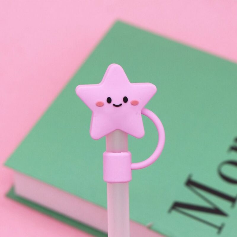 1PC Cartoon Silicone Straw Tips Reusable Drinking Dust Cap Splash Proof Plugs Cover Creative Straw Sealing Tools Cup Accessories