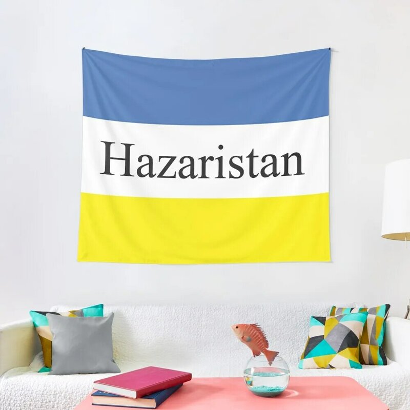 Tapiz colgante de pared con bandera de Hazaristan, decoración para habitación y cama, diseño de habitación