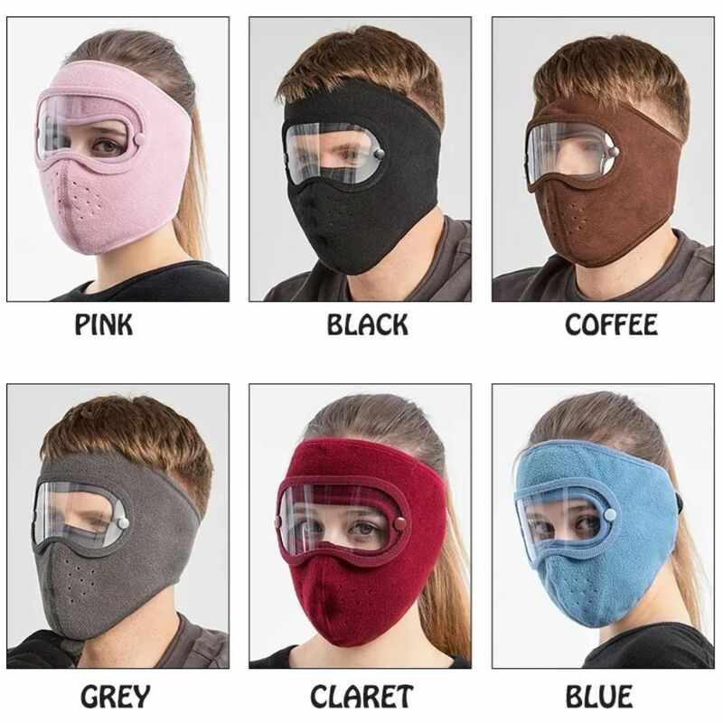 Maschere da sci in pile maschera per il viso in lana antivento antipolvere creativa maschera per il viso più calda per l'orecchio maschera invernale maschile