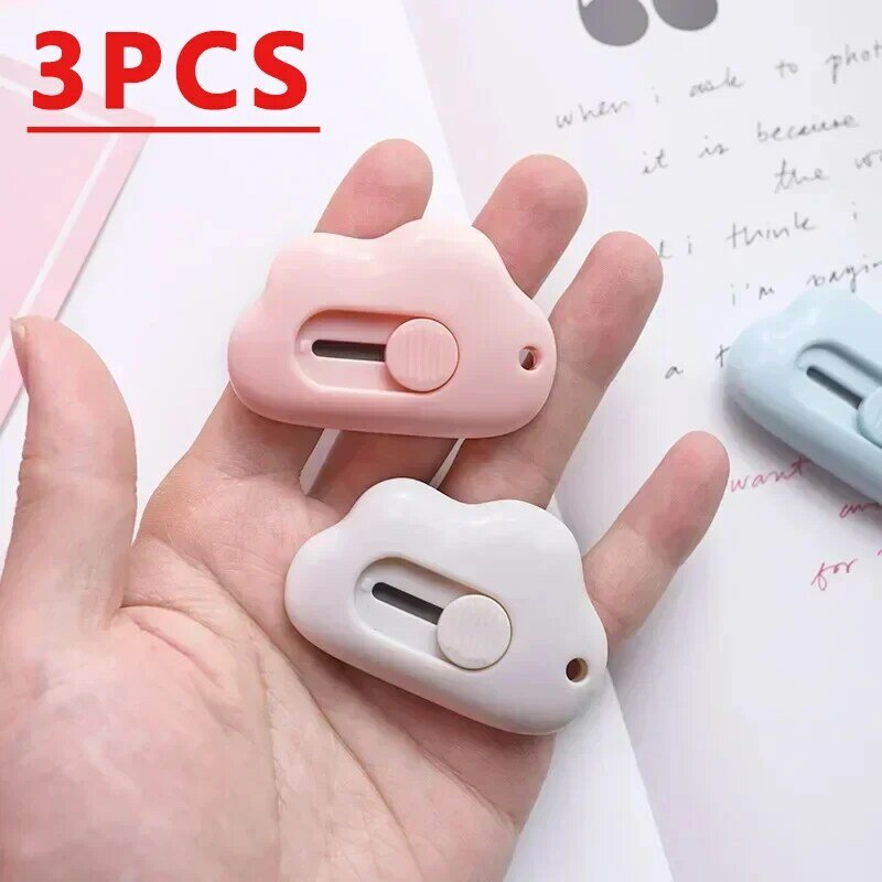 Cute Rabbit Cloud Color Mini Portable Utility Knife tagliacarte taglio lama di rasoio forniture di cancelleria per ufficio