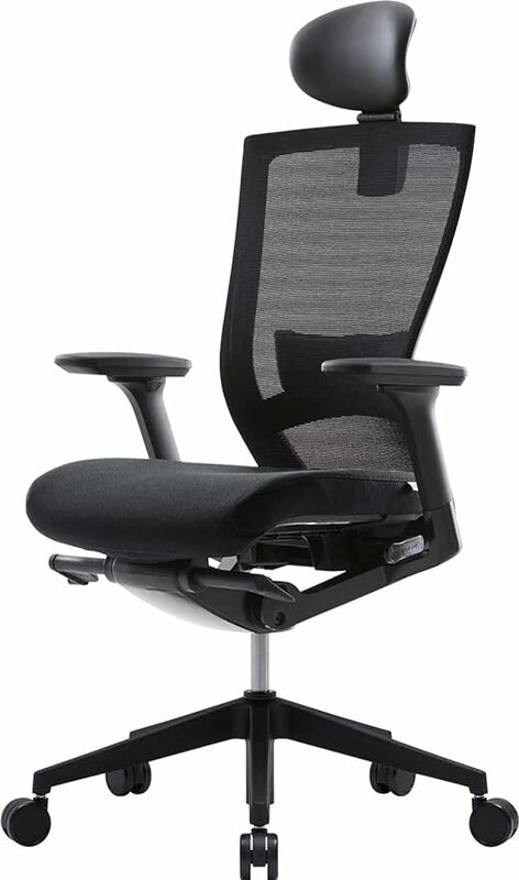 SIDIZ T50 kursi kantor: kursi kantor rumah kinerja tinggi dengan sandaran kepala dapat disesuaikan, dukungan pinggang, sandaran tangan 3D, kedalaman kursi (hitam)